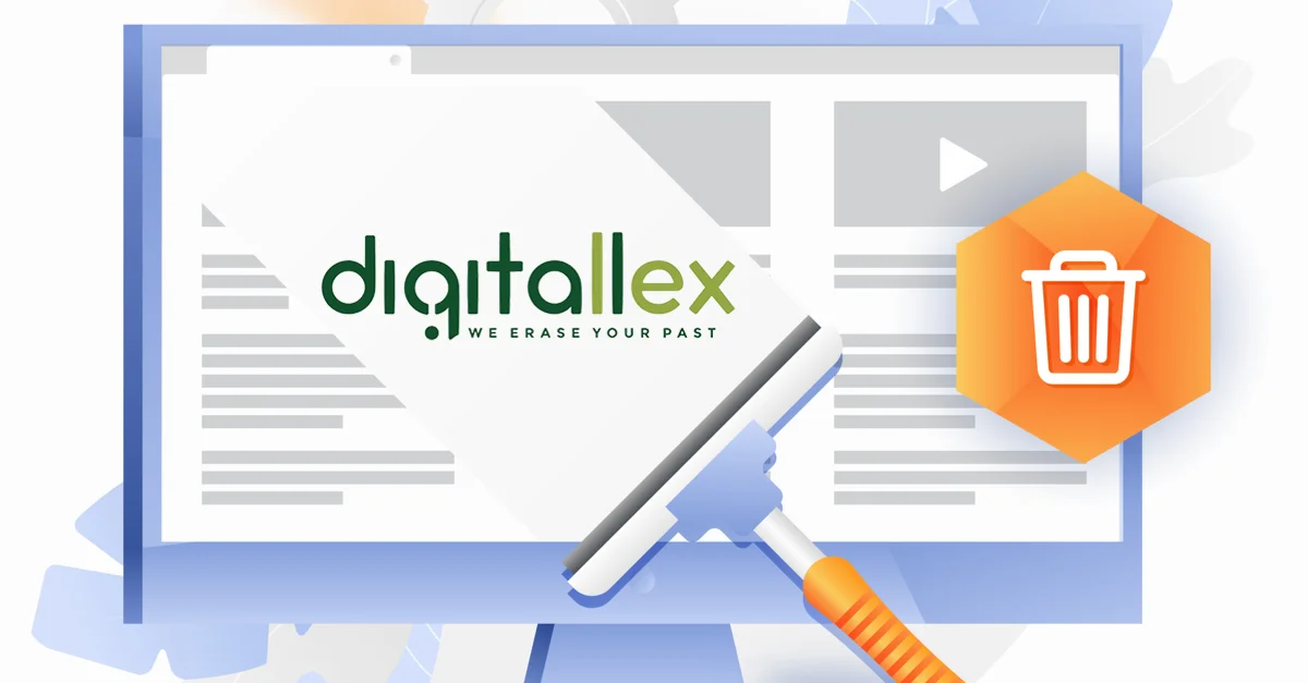 Laptop Mostra Pagina Web In Pulizia Con Tergivetro E Icona Di Cestino, Simbolo Di Rimozione Digitale.